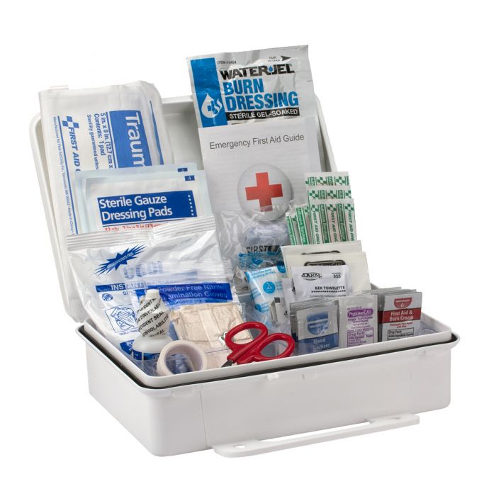 First Aid Only 25-Person First Aid Kit | ANSI A Compliance Plastic Case with Custom Branding