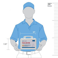 First Aid Only 25 Person Bulk Plastic First Aid Kit, ANSI Compliant, Custom Logo (Pack of 10)