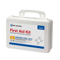 First Aid Only 25 Person Bulk Plastic First Aid Kit, ANSI Compliant, Custom Logo (Case of 48)