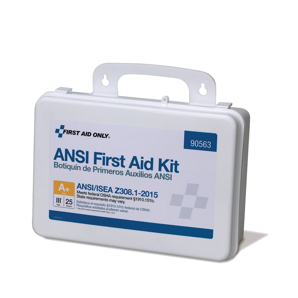 First Aid Only 25 Person Plastic First Aid Kit, ANSI A+ Compliant, Type III