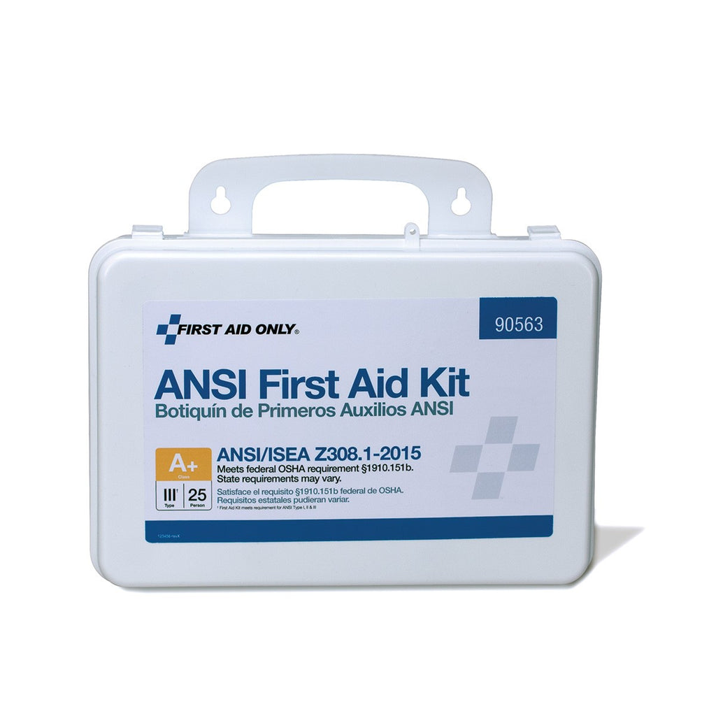 First Aid Only 25 Person Plastic First Aid Kit, ANSI A+ Compliant, Type III