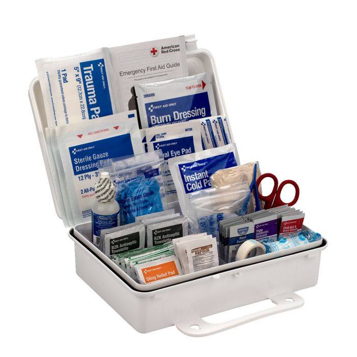 First Aid Only 25 Person Bulk Plastic ANSI A+, Type III First Aid Kit with Custom Logo