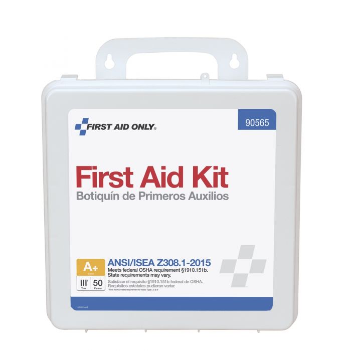 First Aid Only 50-Person First Aid Kit | ANSI A Compliance with Custom Branding