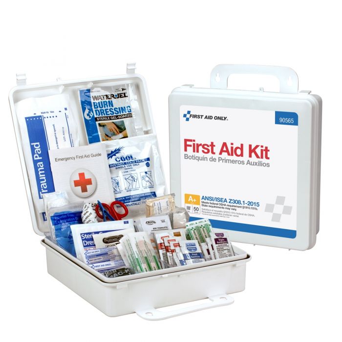 First Aid Only 50-Person First Aid Kit | ANSI A Compliance with Custom Branding