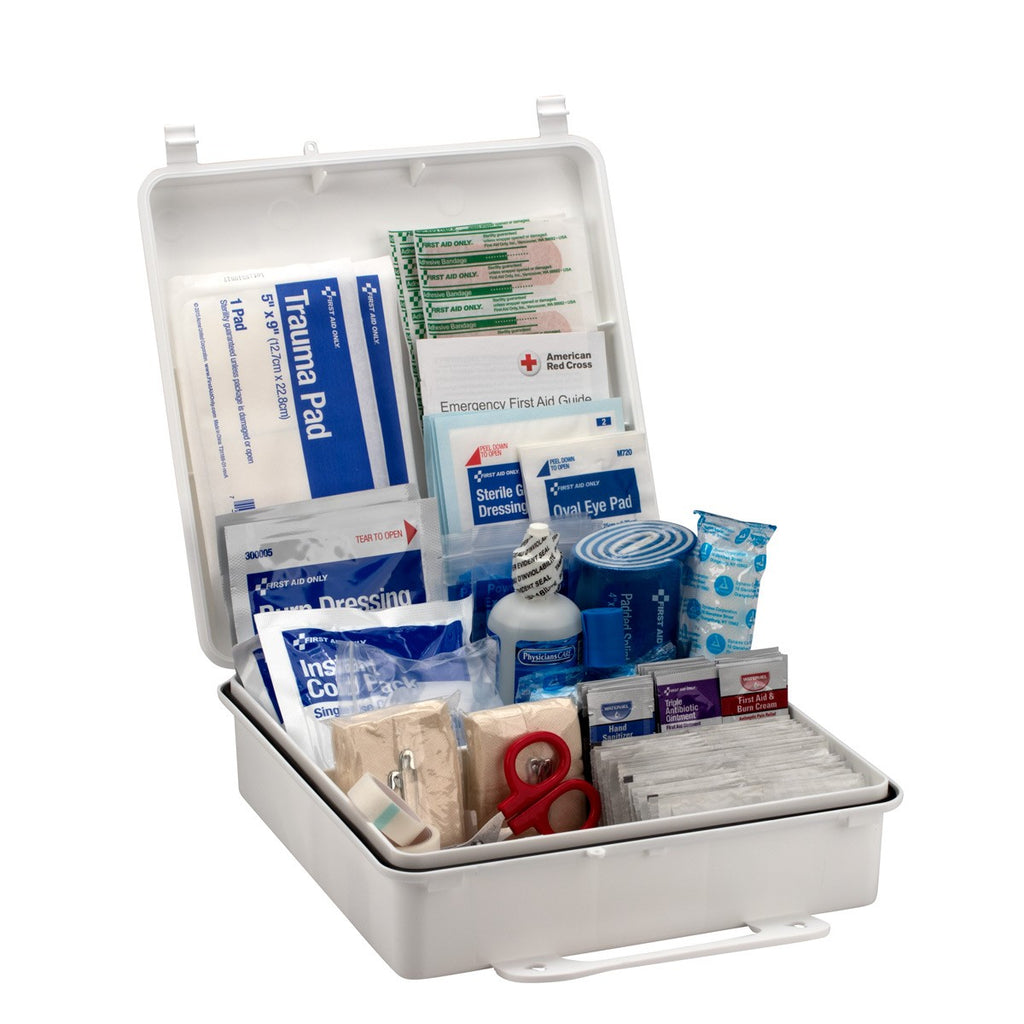 First Aid Only 50 Person Bulk First Aid Kit, ANSI B, Type III, Weatherproof Plastic Case