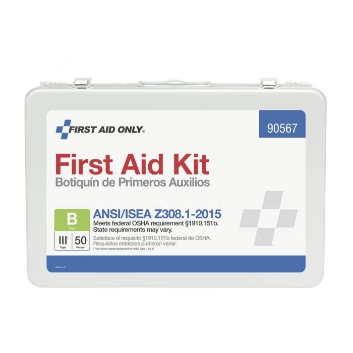 First Aid Only 50-Person First Aid Kit | ANSI B Compliance with Custom Branding