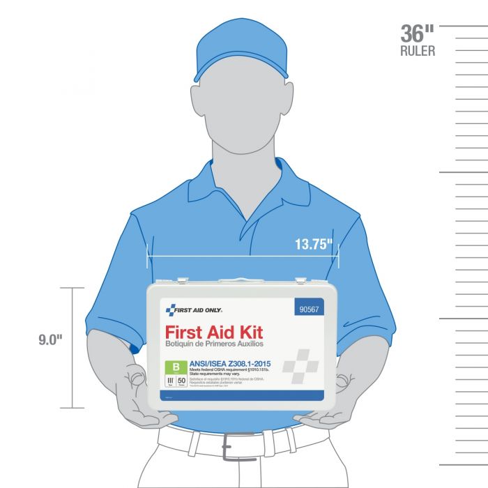 First Aid Only 50-Person First Aid Kit | ANSI B Compliance with Custom Branding