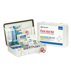 First Aid Only 50 Person Bulk Metal First Aid Kit, ANSI Compliant, Custom Logo