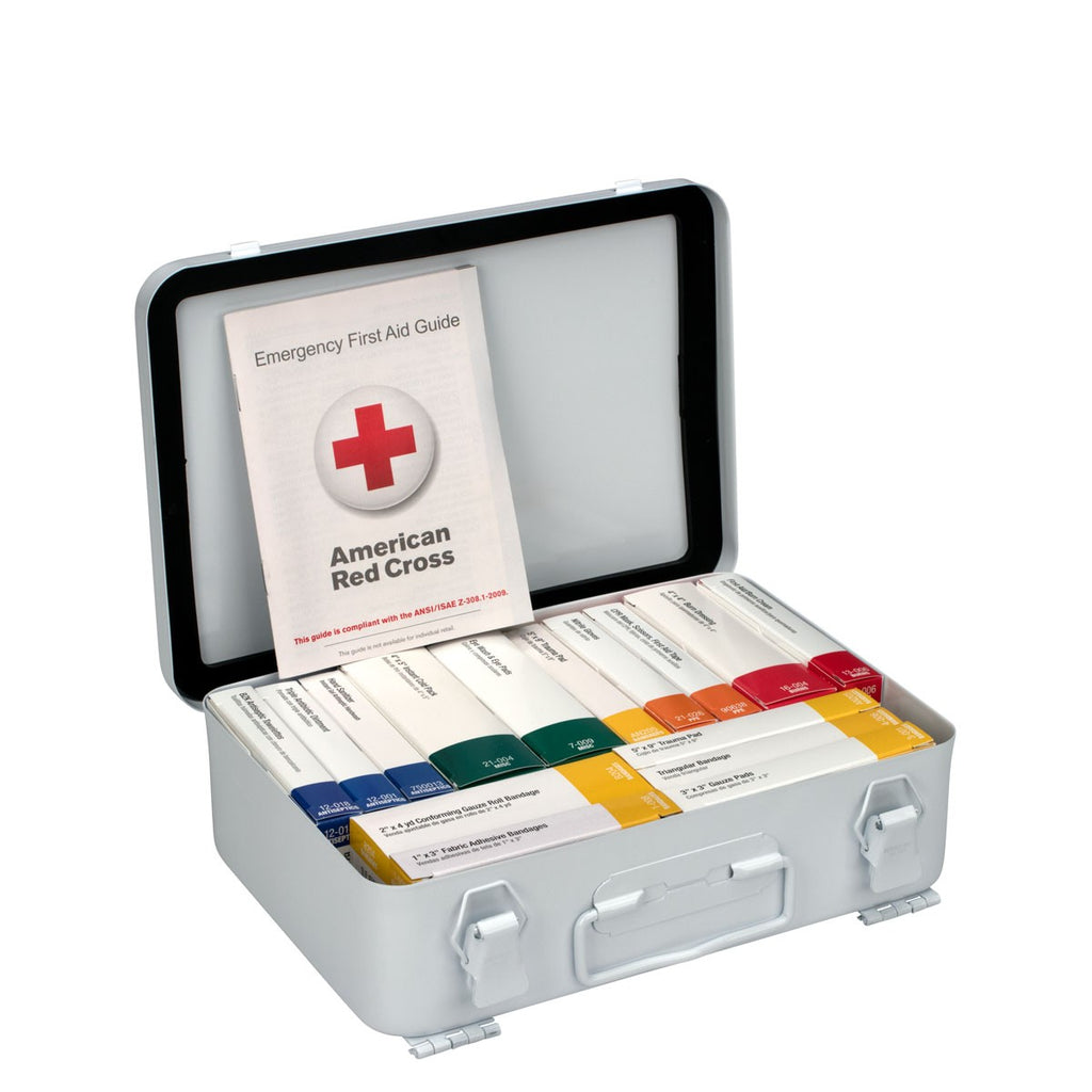 First Aid Only 25 Person 16 Unit ANSI A First Aid Kit, Weatherproof Steel Case