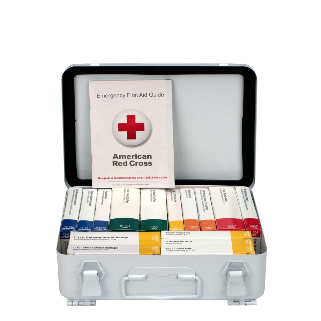 First Aid Only 25 Person 16 Unit ANSI A First Aid Kit, Weatherproof Steel Case