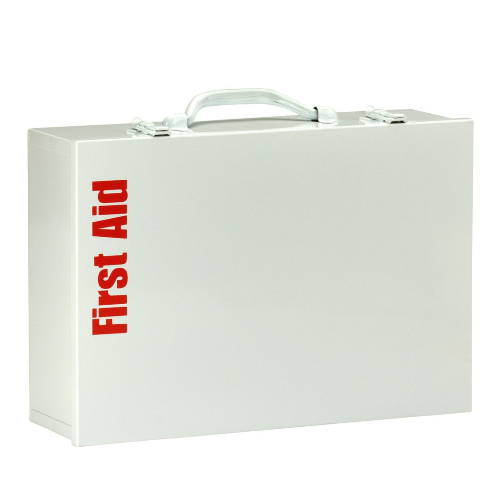 First Aid Only 75 Person 2 Shelf First Aid Metal Cabinet, ANSI A+, Type I and II, with Medications