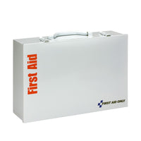 First Aid Only 75 Person 2 Shelf First Aid Metal Cabinet, ANSI B+, Type I and II, with Medications