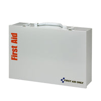 First Aid Only 75 Person 2 Shelf First Aid Metal Cabinet, ANSI B+, Type I and II, with Medications