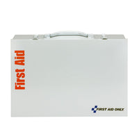 First Aid Only 75 Person 2 Shelf First Aid Metal Cabinet, ANSI B+, Type I and II, with Medications