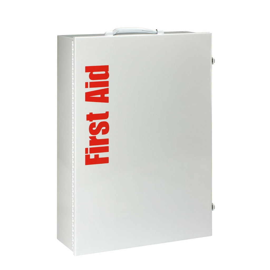 First Aid Only 4-Shelf Metal Cabinet | 150-200 Person ANSI B+ Industrial Compliance with Medications