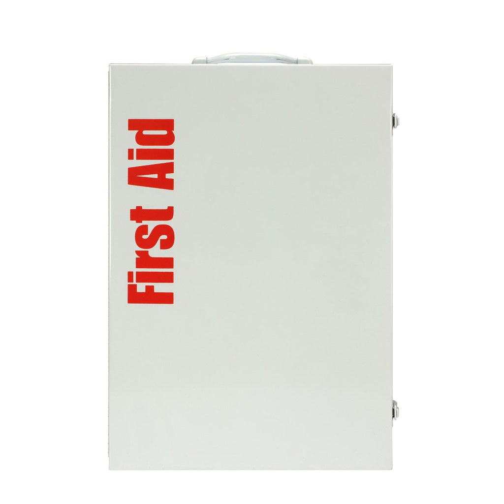 First Aid Only 4-Shelf Metal Cabinet | 150-200 Person ANSI B+ Industrial Compliance with Medications
