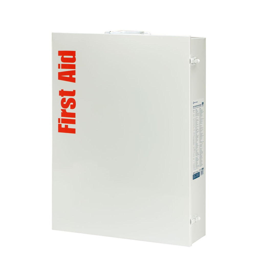 First Aid Only 200-Person 5-Shelf Metal Cabinet | ANSI B+ Industrial Compliance with Medications