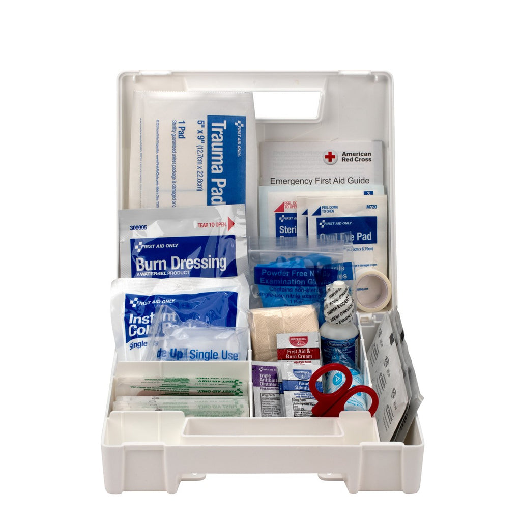 First Aid Only 25 Person Bulk Plastic ANSI A First Aid Kit with Dividers