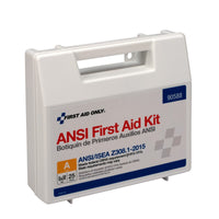 First Aid Only 25 Person Bulk Plastic ANSI A, First Aid Kit with Dividers