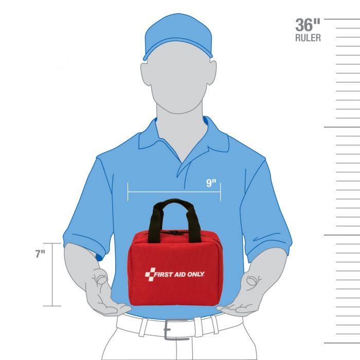First Aid Only 25-Person First Aid Kit | ANSI A Compliance Soft Fabric Nylon Case with Custom Branding