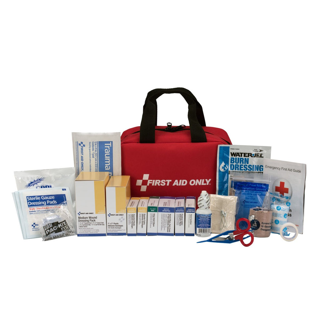First Aid Only 50 Person Bulk First Aid Kit, ANSI A+, Type I and II, Nylon Case
