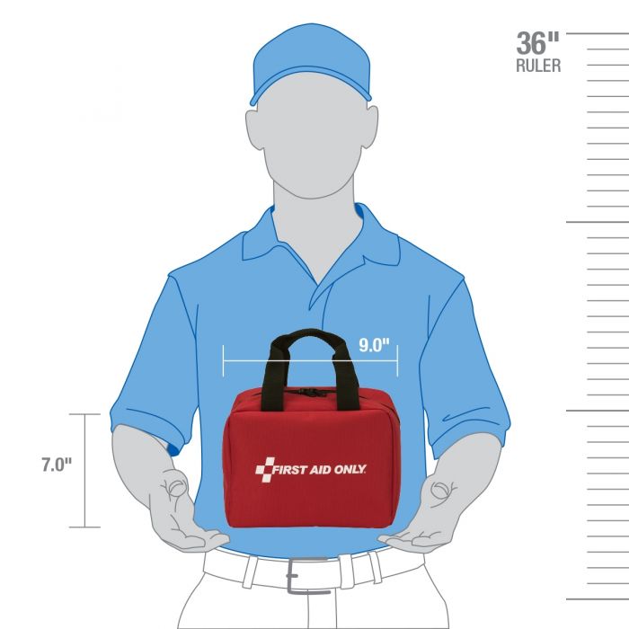 First Aid Only 50-Person First Aid Kit | ANSI A Compliance Nylon Soft Case with Custom Branding