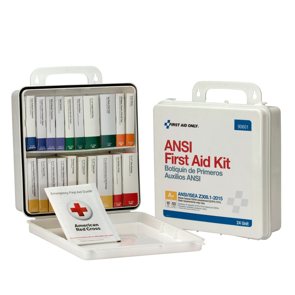 First Aid Only 50 Person Weatherproof Plastic First Aid Kit, ANSI A+ Type III