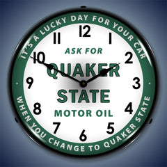 Ask for Quaker State Motor Oil 14" LED Wall Clock