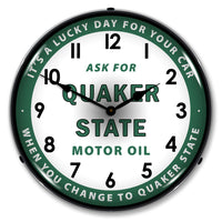 Ask for Quaker State Motor Oil 14" LED Wall Clock