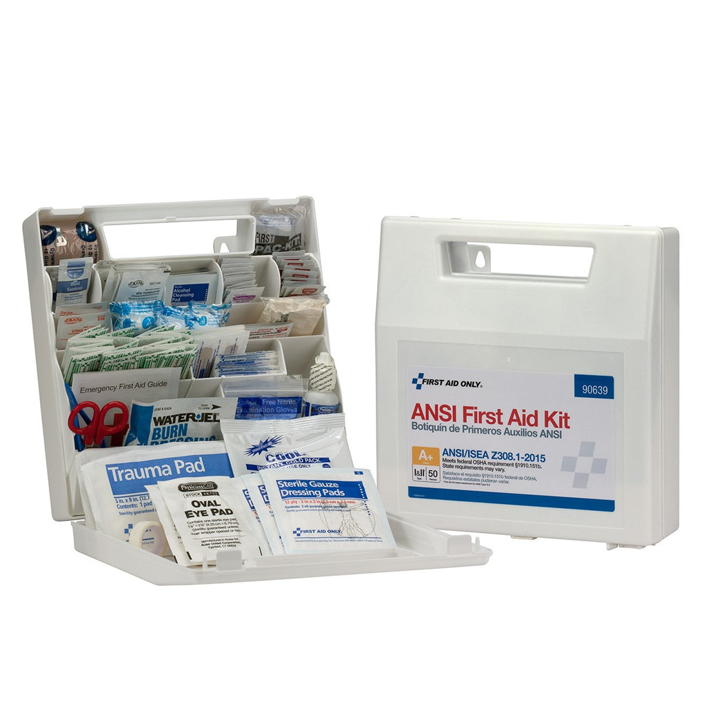 First Aid Only 50 Person ANSI A+ Bulk First Aid Kit, Plastic Case