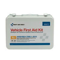 First Aid Only 25 Person Vehicle ANSI A+ First Aid Kit, Metal Weatherproof Case