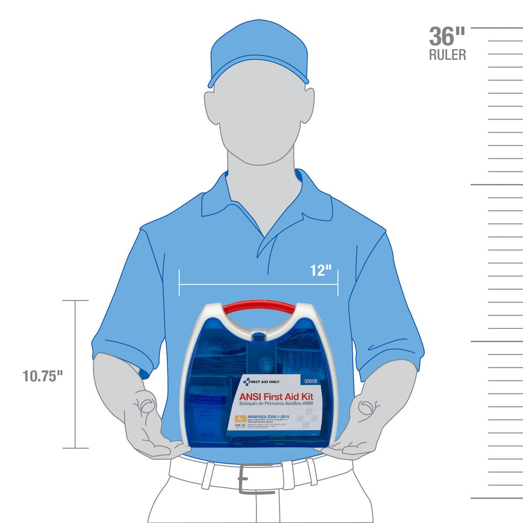 First Aid Only 50 Person Ready Care | ANSI A+ Compliant Large First Aid Kit Plastic Case
