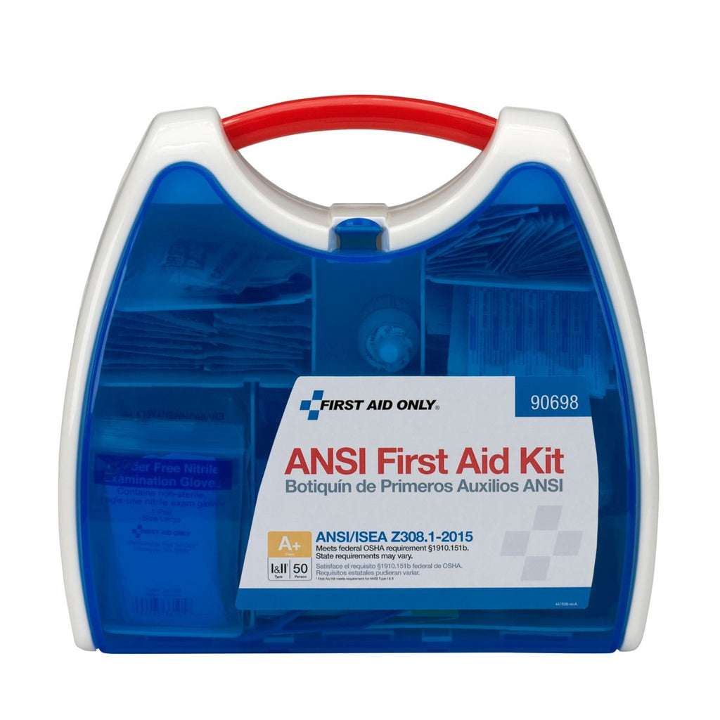 First Aid Only 50 Person Ready Care | ANSI A+ Compliant Large First Aid Kit Plastic Case