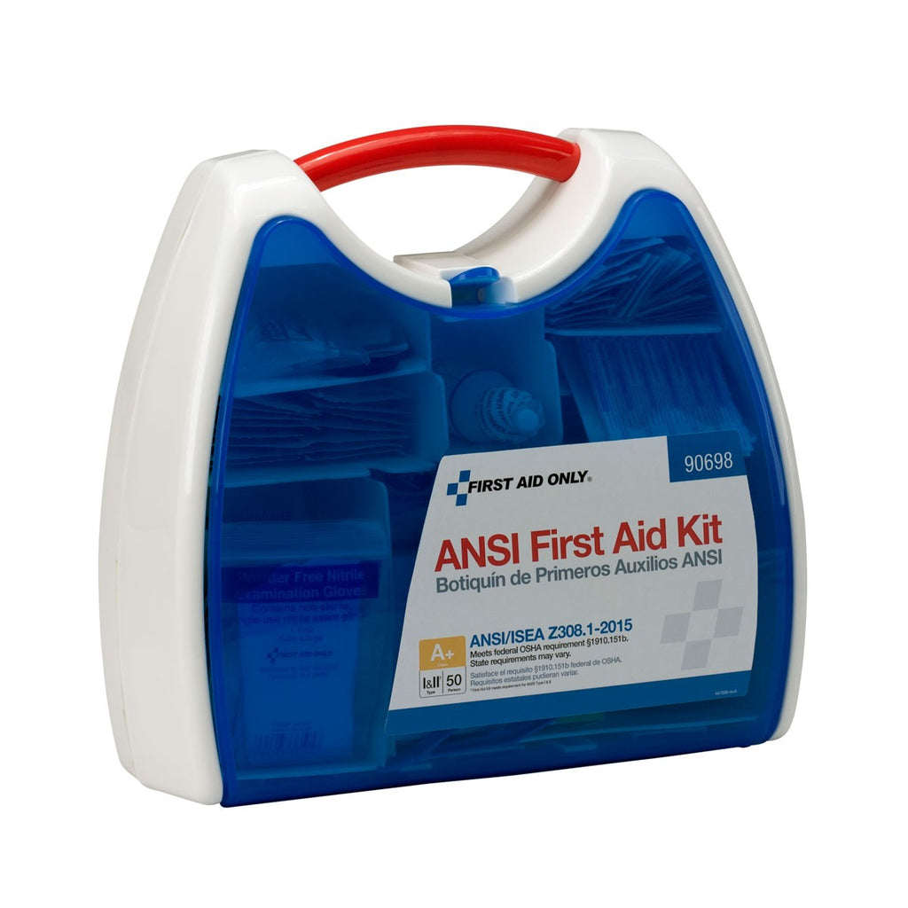 First Aid Only 50 Person Ready Care | ANSI A+ Compliant Large First Aid Kit Plastic Case