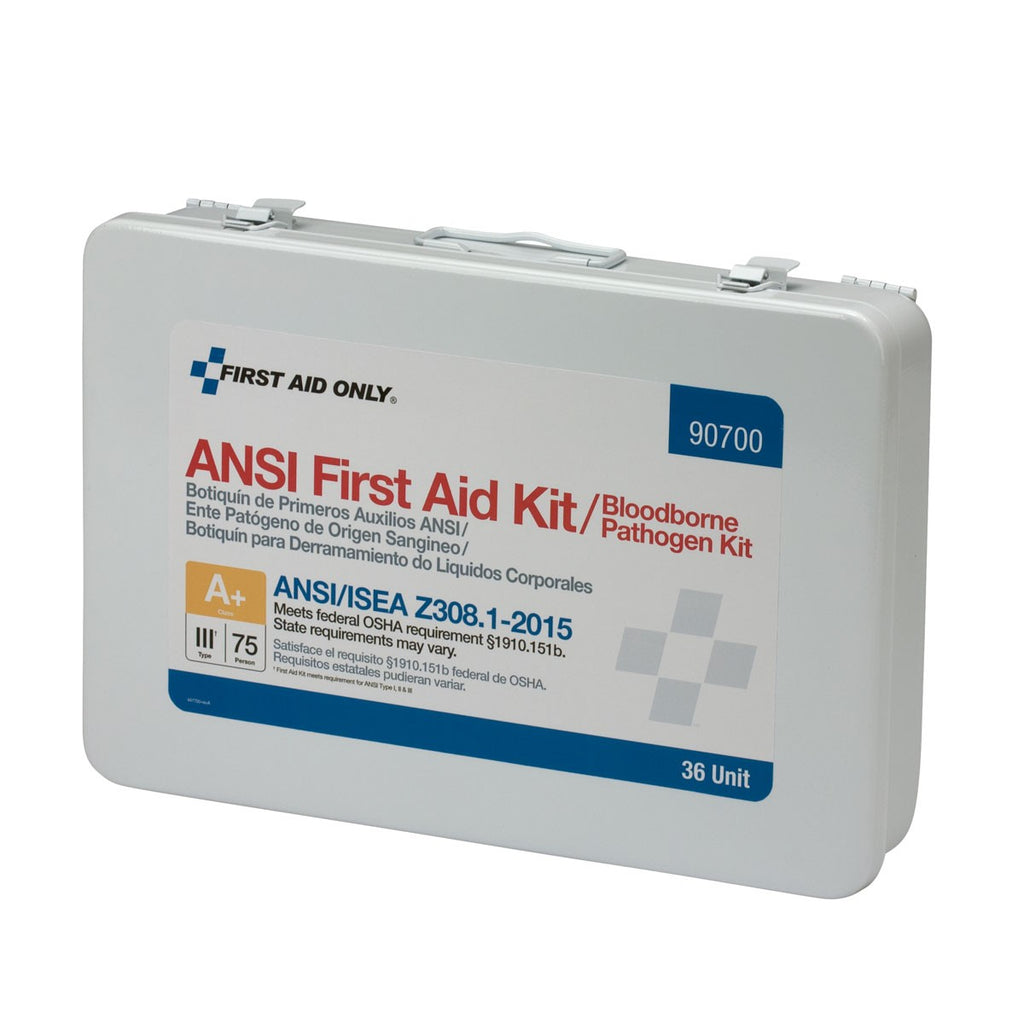 First Aid Only 75 Person 36 Unit First Aid Kit, ANSI A+ Compliant with BBP