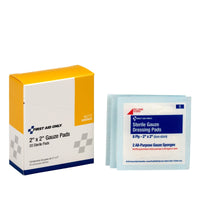 First Aid Only 2"x 2" Sterile Gauze Pads, 20 Per Box