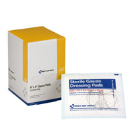 First Aid Only 4"x 4" Sterile Gauze Pads, 20 Per Box