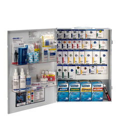 First Aid Only 150 Person XL Metal Smart Compliance First Aid Cabinet with Medication and Custom Logo