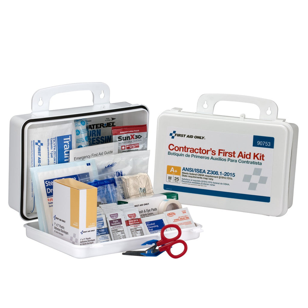 First Aid Only 25 Person Contractor ANSI A+ First Aid Kit, Plastic Case, Type III