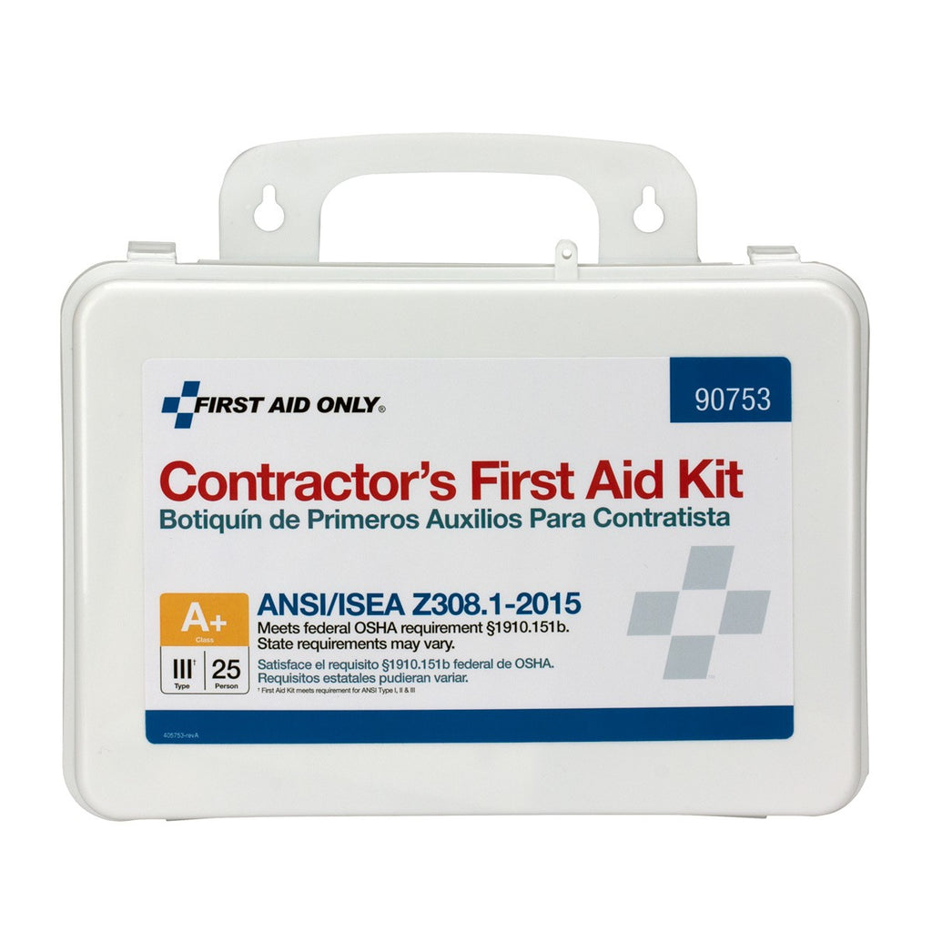 First Aid Only 25 Person Contractor ANSI A+ First Aid Kit, Plastic Case, Type III
