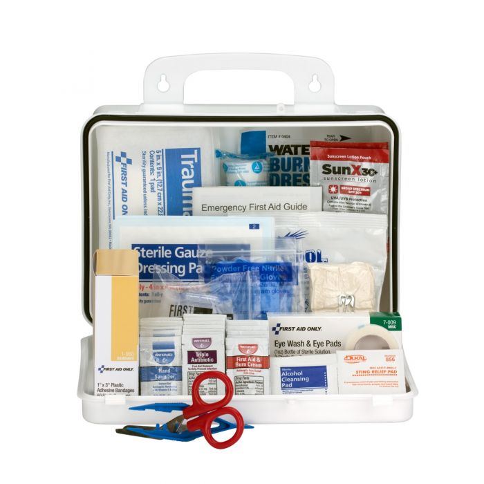 First Aid Only 25 Person Contractor ANSI A+, Type III First Aid Kit in Plastic Case with Custom Logo