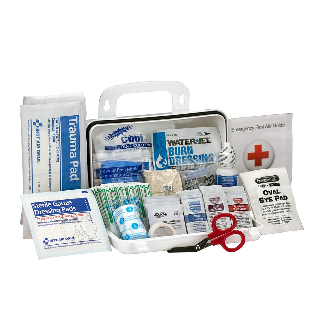 First Aid Only 10 Person Bulk Plastic ANSI A First Aid Kit