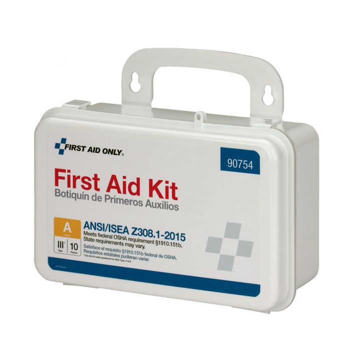 First Aid Only 10 Person Bulk Plastic ANSI A First Aid Kit with Custom Logo