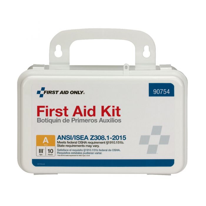 First Aid Only 10 Person Bulk Plastic ANSI A First Aid Kit with Custom Logo