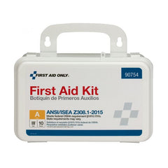 First Aid Only 10 Person Bulk Plastic First Aid Kit, ANSI Compliant, Custom Logo