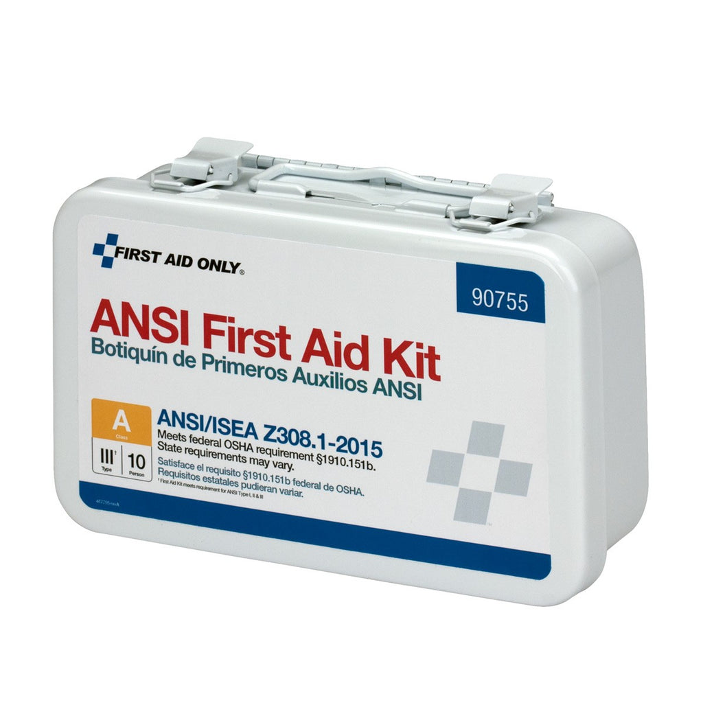 First Aid Only 10 Person ANSI A First Aid Kit in Durable Metal Case
