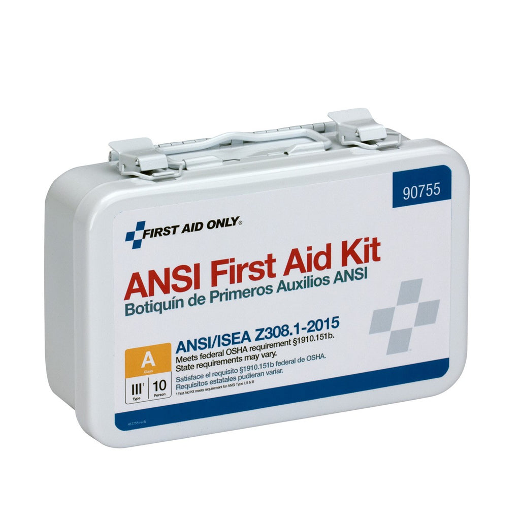 First Aid Only 10 Person ANSI A First Aid Kit in Durable Metal Case