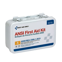 First Aid Only 10 Person First Aid Kit, ANSI A, Metal Case(Pack of 8)