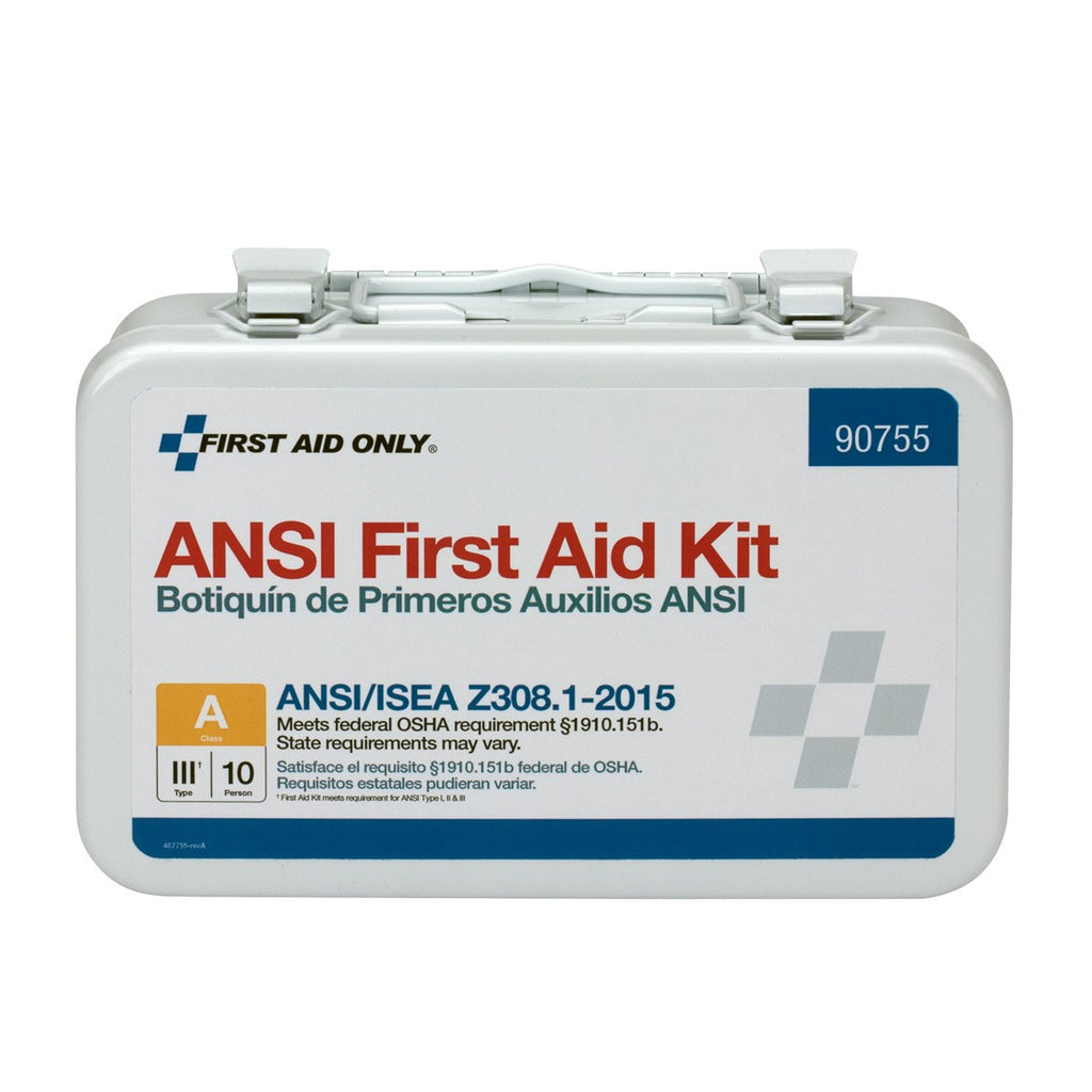 First Aid Only 10 Person ANSI A First Aid Kit in Durable Metal Case