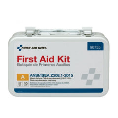 First Aid Only 10 Person Bulk Metal First Aid Kit, ANSI Compliant, Custom Logo